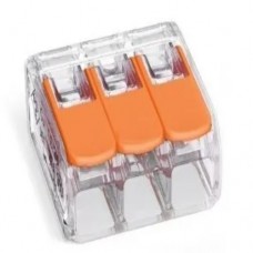 Conector Derivador Rápida (Compacto) Transparente  3 Bocas 1 a 2 Cables max Ø 6mm²